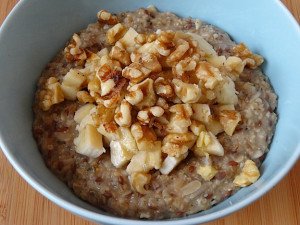 Steel Cut Oats with Seeds, Bananas and Nuts