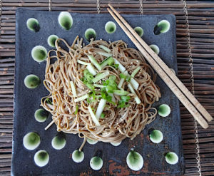 Tossed Soba Plate by Michael Hunt & Naomi Dalglish - Bandana Pottery