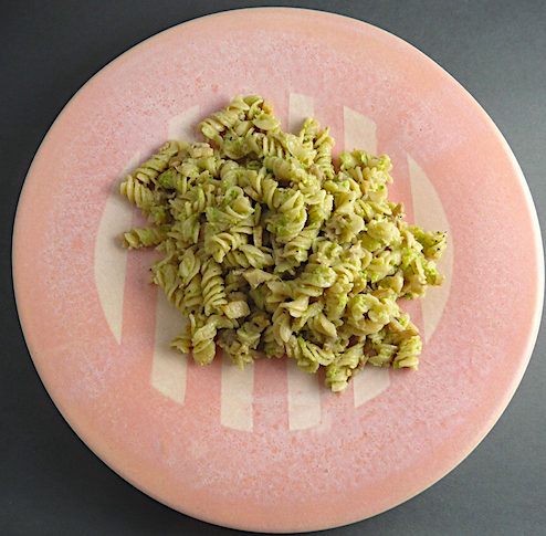 Quinoa and Brown Rice Pasta with Garlic Scape Pesto Plate by Lyn Evans