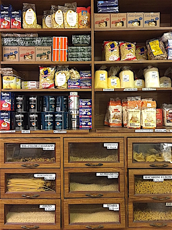 wall of pasta