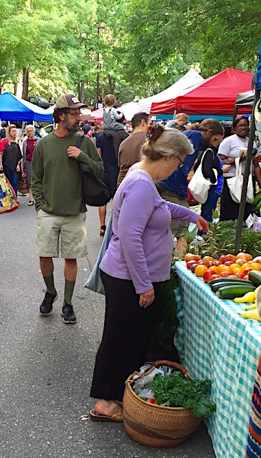 September farmer's market at UNC Asheville