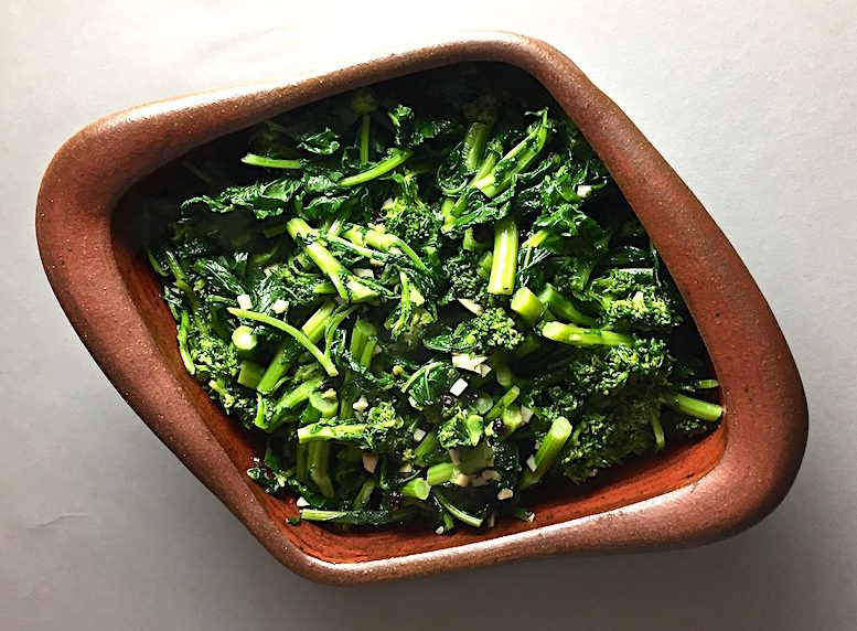 Broccoli Rabe with Garlic, Currants and Chili Flakes Flameware Casserole Dish by Robbie Lobell