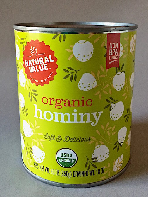 Organic hominy is now available