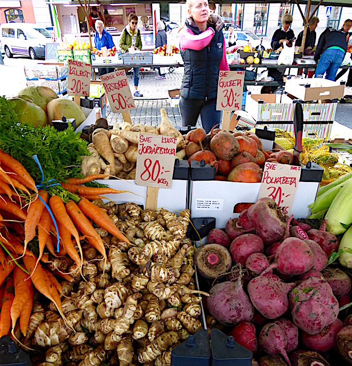 September farmer's market in Lund, Sweden