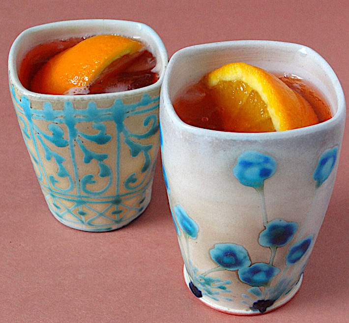 A Campari and an Aperol Spritz tumblers by Julia Galloway