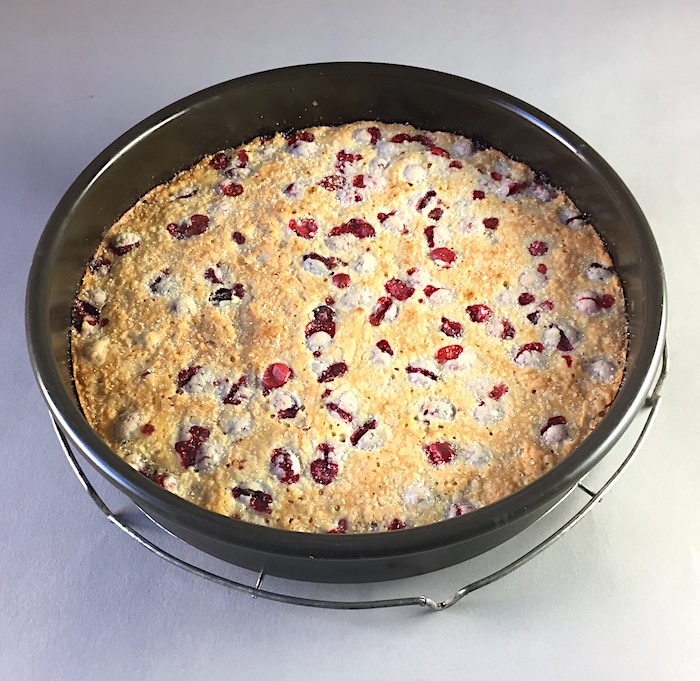 Cranberry Torte cooling