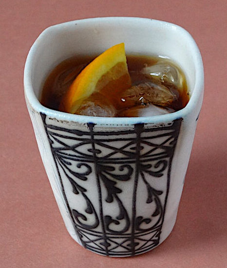 Sweet Vermouth on the rocks tumbler by Julia Galloway